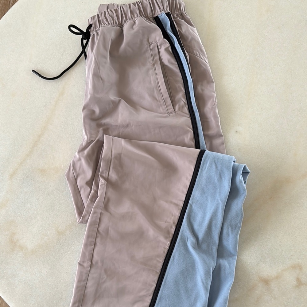 Women’s Free People Track Pants - Beige and Light Blue